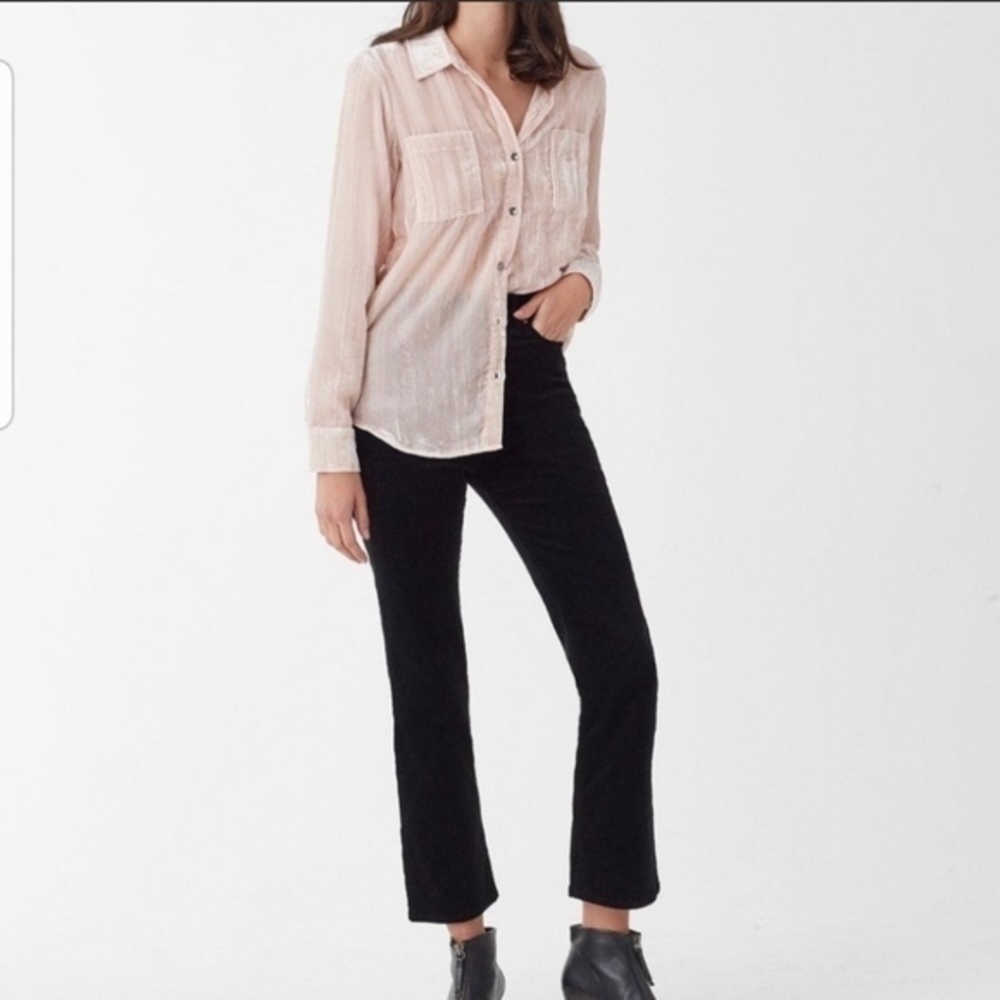 Splendid Crushed Velvet Shirt Size S - Picture 9 of 9